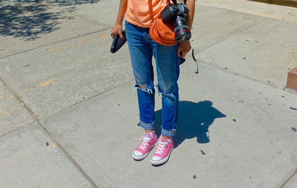 cuffed jeans and converse