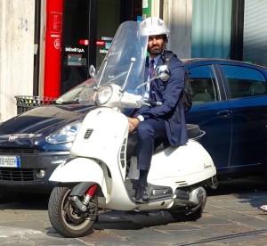 Stylish bikers of Milan