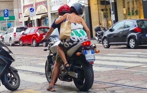 Stylish bikers of Milan