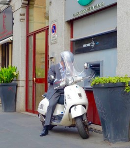 Stylish bikers of Milan