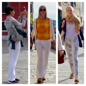 Light-colored clothing in Venice