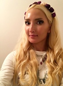 Liliya's flower headpiece