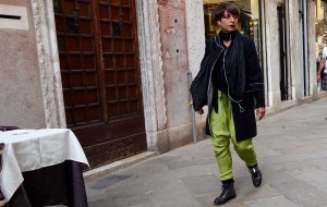 Dark lipstick in Milan