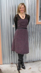 Layering top under dress