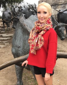 Liliya Anisimova's winter shorts look