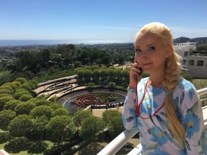 Liliya Anisimova's outfit for art and culture in L.A.