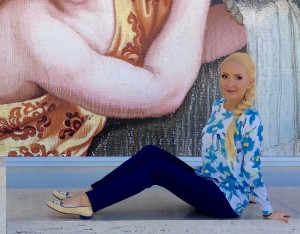 Liliya Anisimova's outfit for art and culture in L.A.