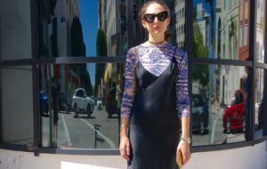 L.A. street style, slip dress