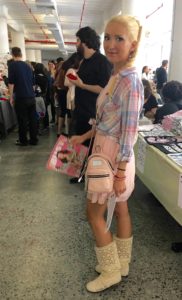Liliya Anisimova's outfit for a craft fair