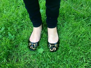 Liliya's Gucci shoes at Harvard Yard