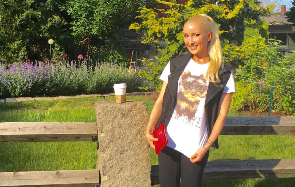 Liliya at Harvard Yard