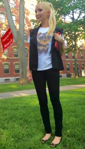 Liliya at Harvard Yard