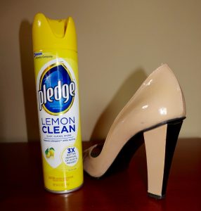 Furniture polish for patent leather