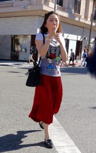 Graphic tee with a skirt