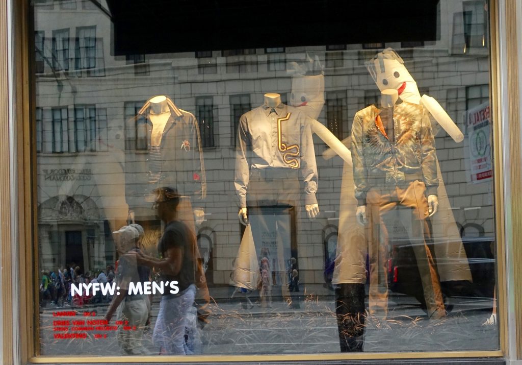 Bergdorf Goodman window with airdancers