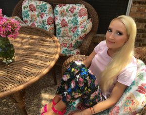 Liliya's floral and pink ensemble