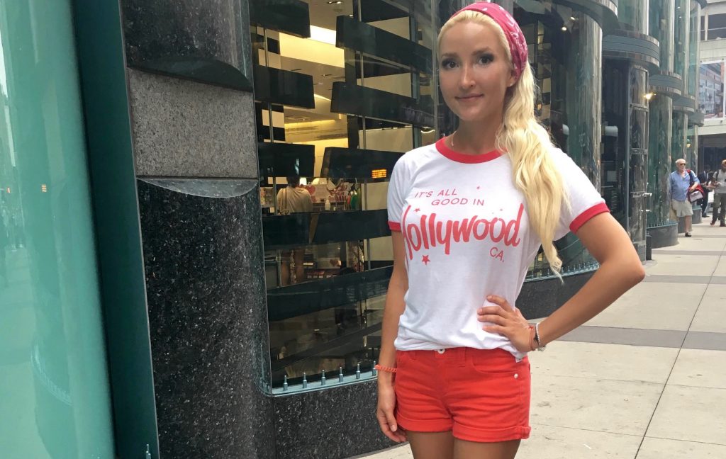 Liliya in search of her NYFW skirt