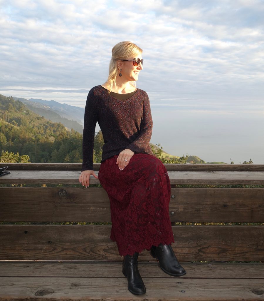 Outfit at Nepenthe (worked for night!)