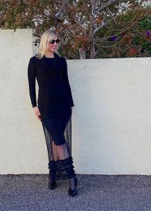 Sheer skirt outfit of the day