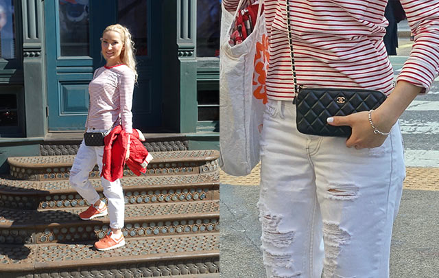 Liliya Anisimova's New Balance / Chanel ootd