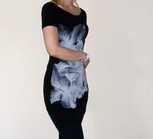 Side view of Maison Margiela t-shirt dress