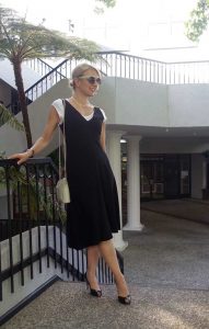 Asymmetrical work dress