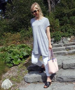 Summer travel outfit for long flights