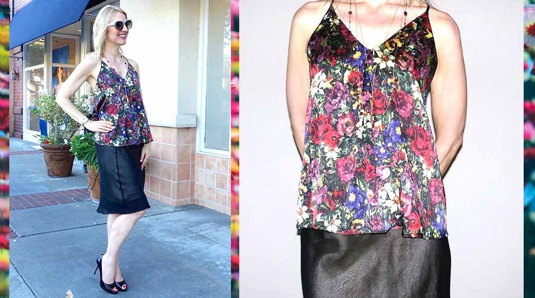 Floral tank date night outfit