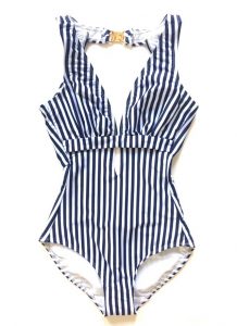 K Belo Popsicle One Piece Navy Sailor Stripes